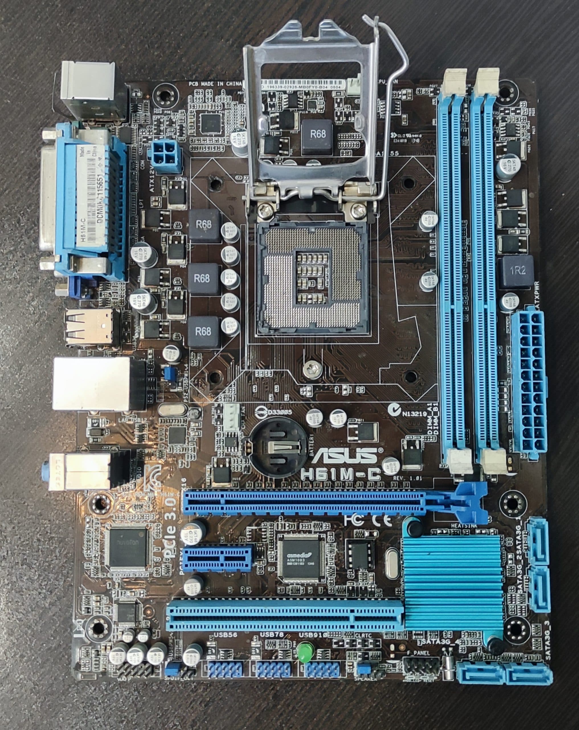 مادربرد ایسوس مدل H61M-C استوک — تصویر ۲