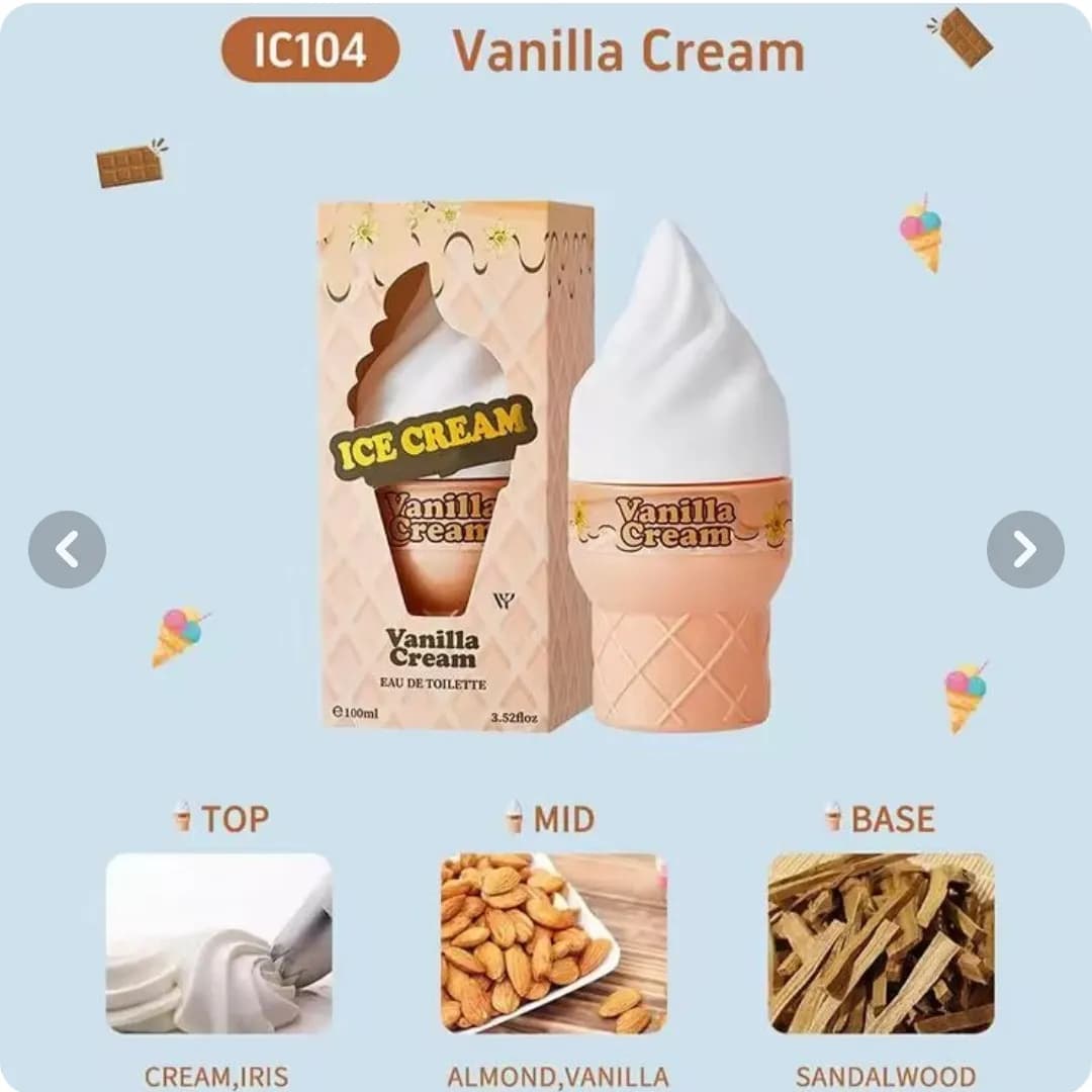 عطر بستنی 100 میلی لیتر رایحه vanilla cream — تصویر ۲