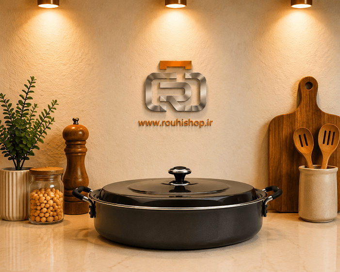 زرساب تابه دو دسته سایز 40 مدل گرانیتا — تصویر ۳