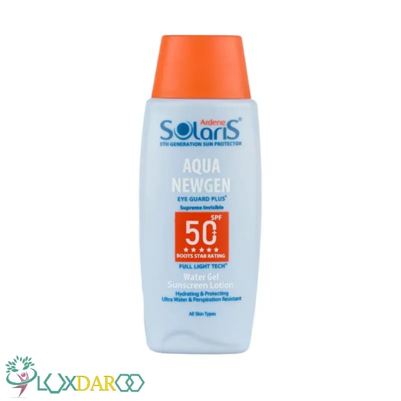 لوسیون آبی ضدآفتاب بی رنگ آردن سولاریس SPF50+ — تصویر ۲
