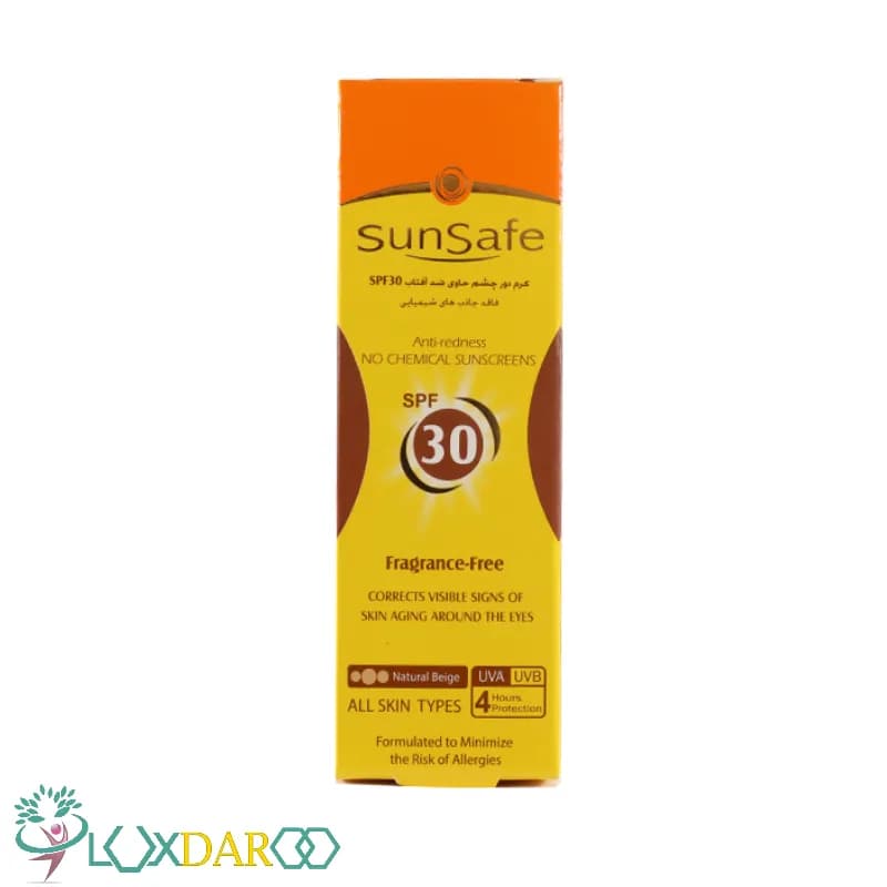 کرم دور چشم ضدآفتاب بژ طبیعی سان سیف SPF30