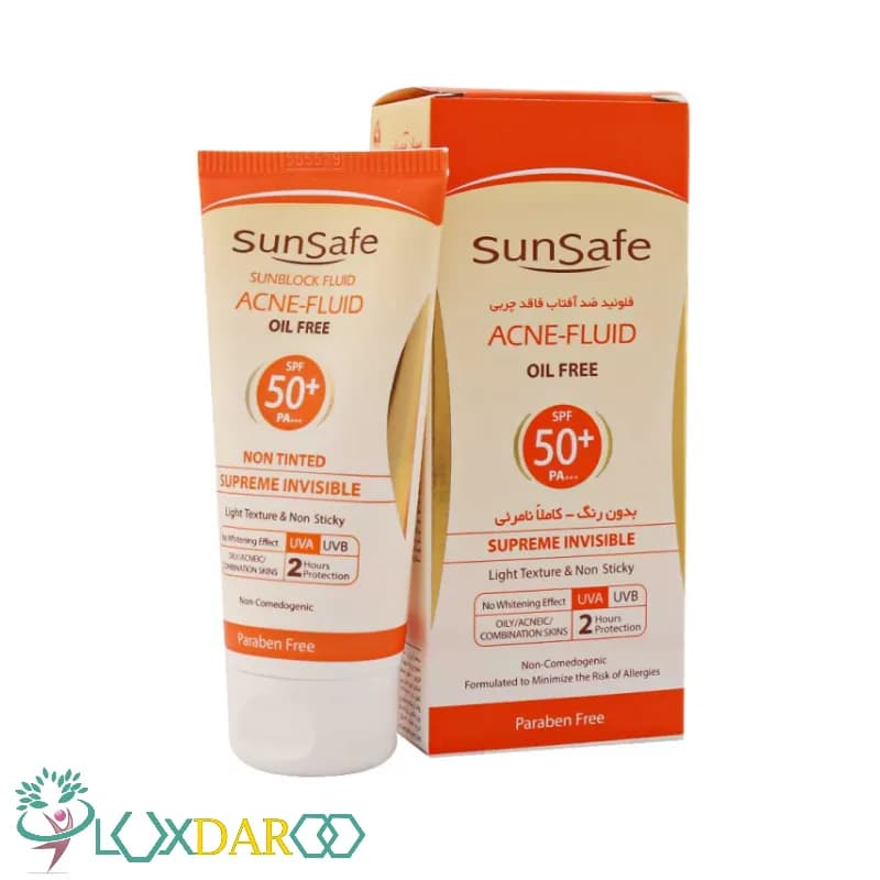 ضدآفتاب فلوئیدی پوست چرب و حساس سان سیف SPF50