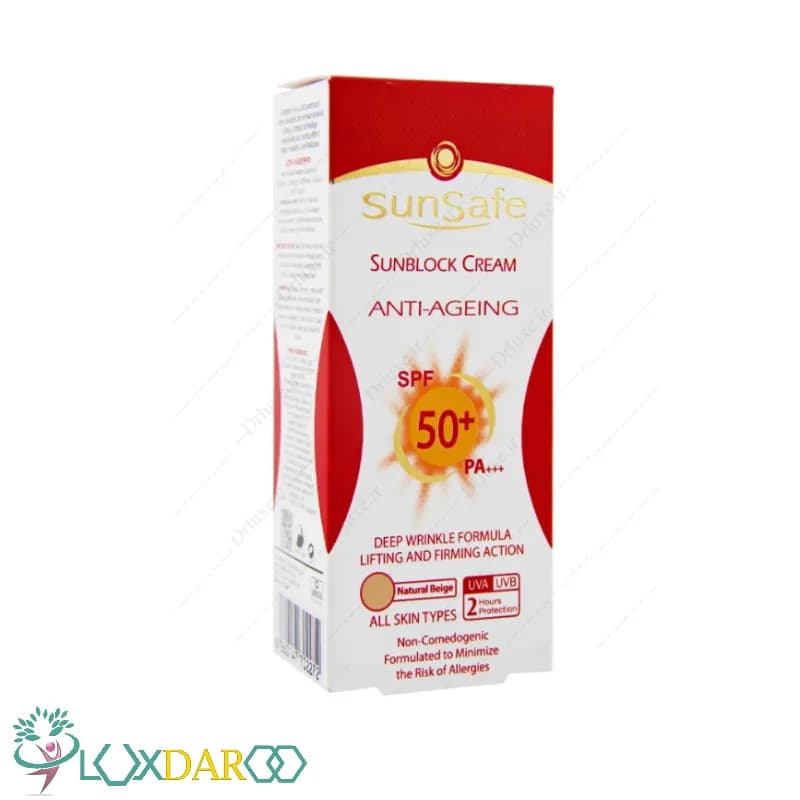 کرم ضدآفتاب ضد چروک نچرال بژ سان سیف SPF50+