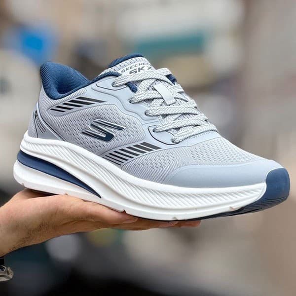 کتونی اسکیچرز SKX ویتنامی مردانه طوسی-سرمه ای skechers SKX