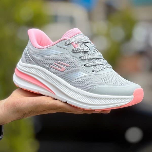 کتونی اسکیچرز SKX ویتنامی زنانه طوسی-صورتی skechers SKX
