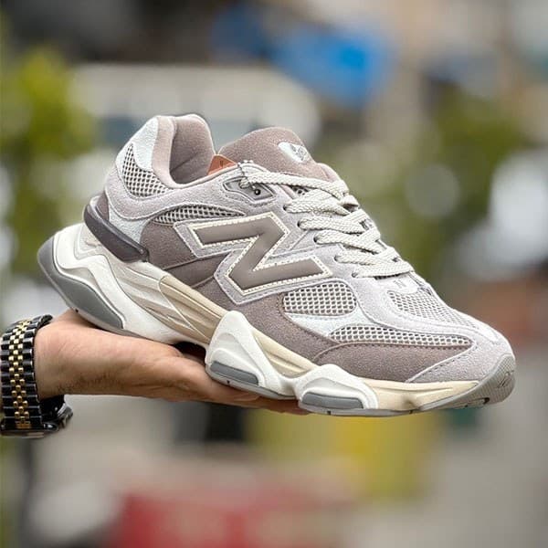 کتونی نیوبالانس مردانه قهوه ای رنگ مدل 9060 New Balance