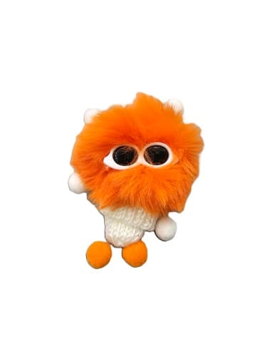 Orange and white wool with glasses