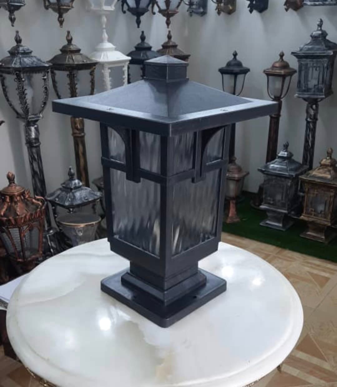 چراغ سردری مدل ونوس مشکی مسی سفید