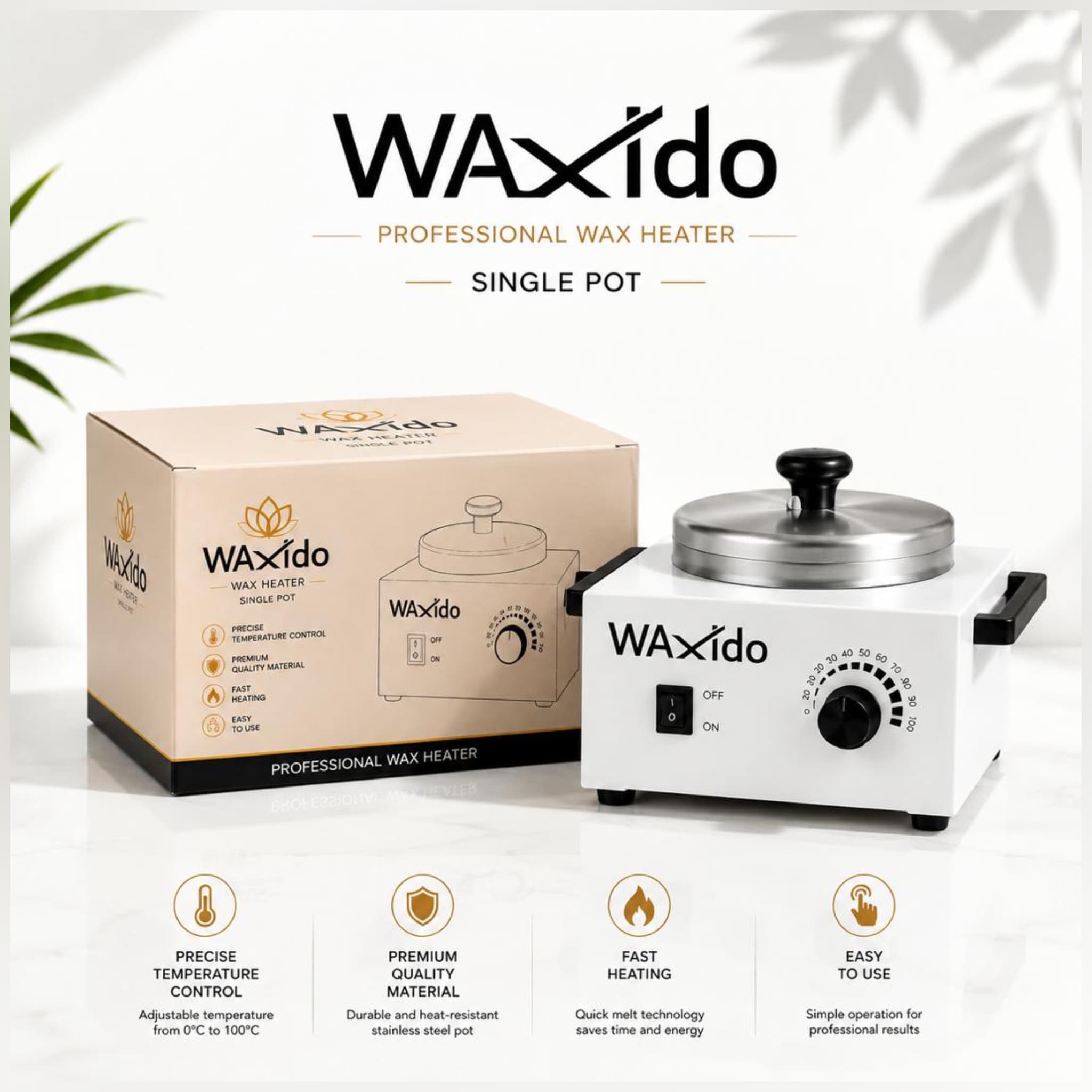 دستگاه موم داغکن فلزی برند WAXIDO