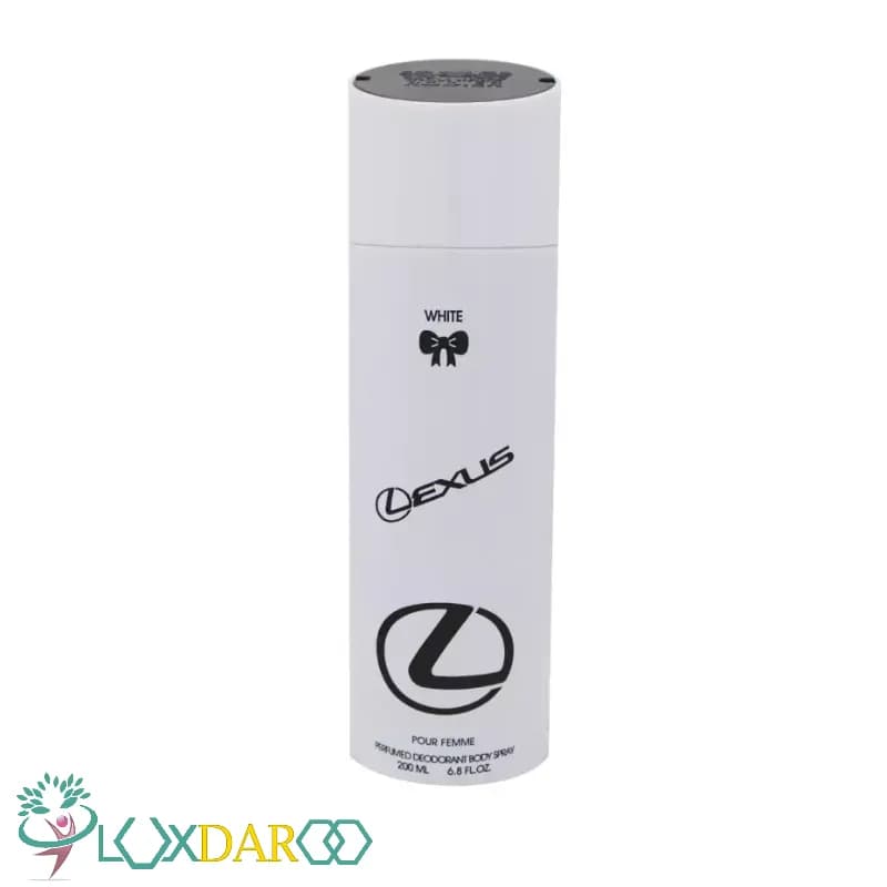 اسپری بدن زنانه LEXUS WHITE رودیر 200 میل