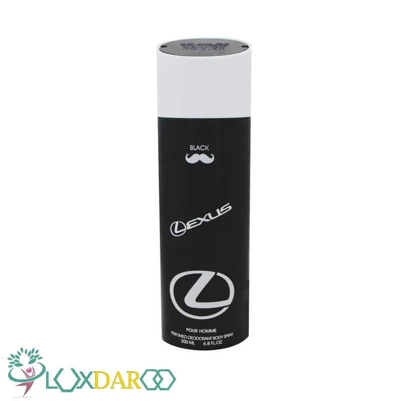 اسپری بدن مردانه LEXUS BLACK رودیر 200 میل
