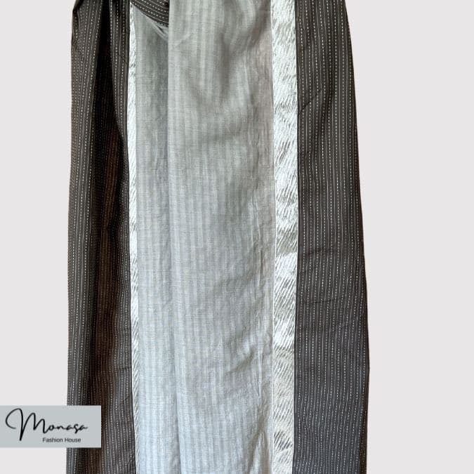 شال طوسی روشن و تیره مزونی برند موناسا S41 — تصویر ۳