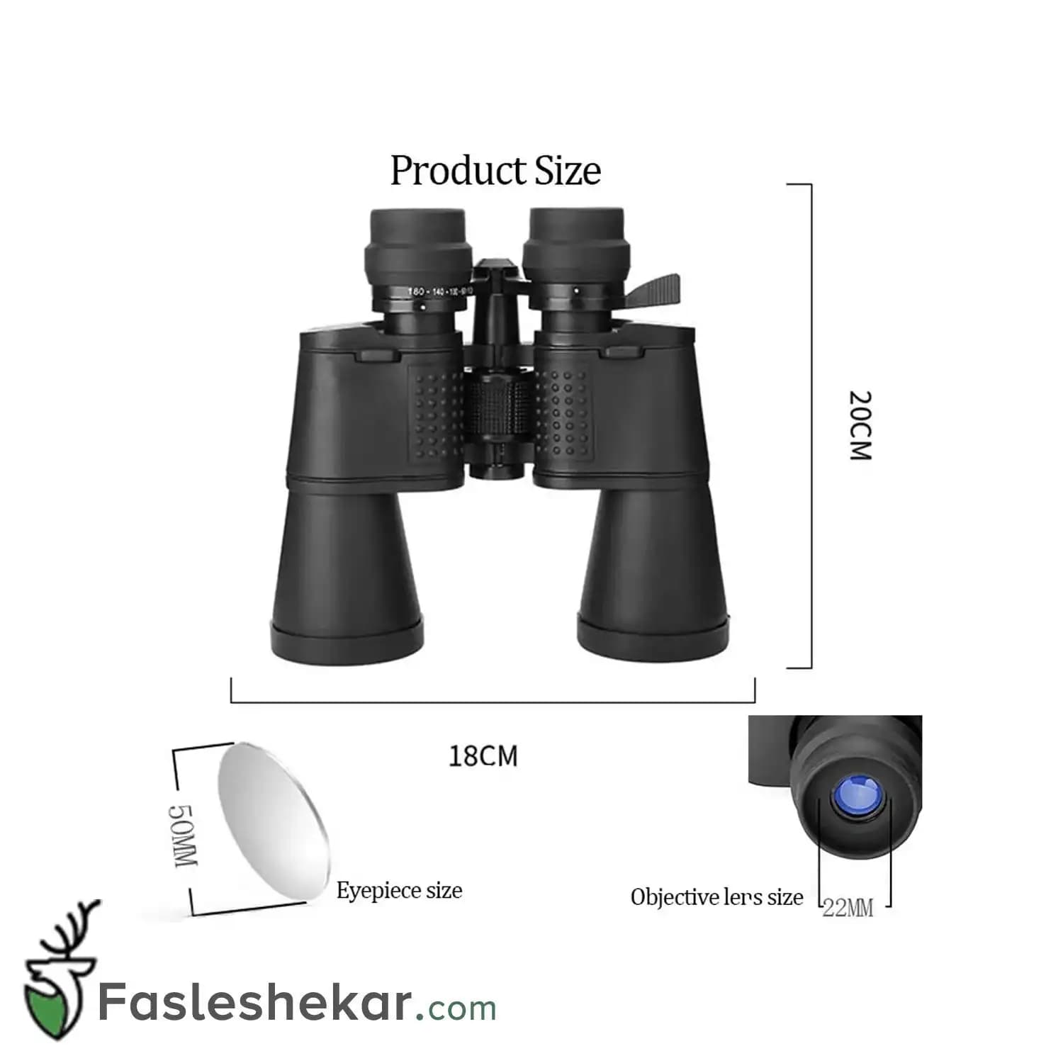 دوربین دوچشمی کومت مدل 10X-180X100 — تصویر ۵