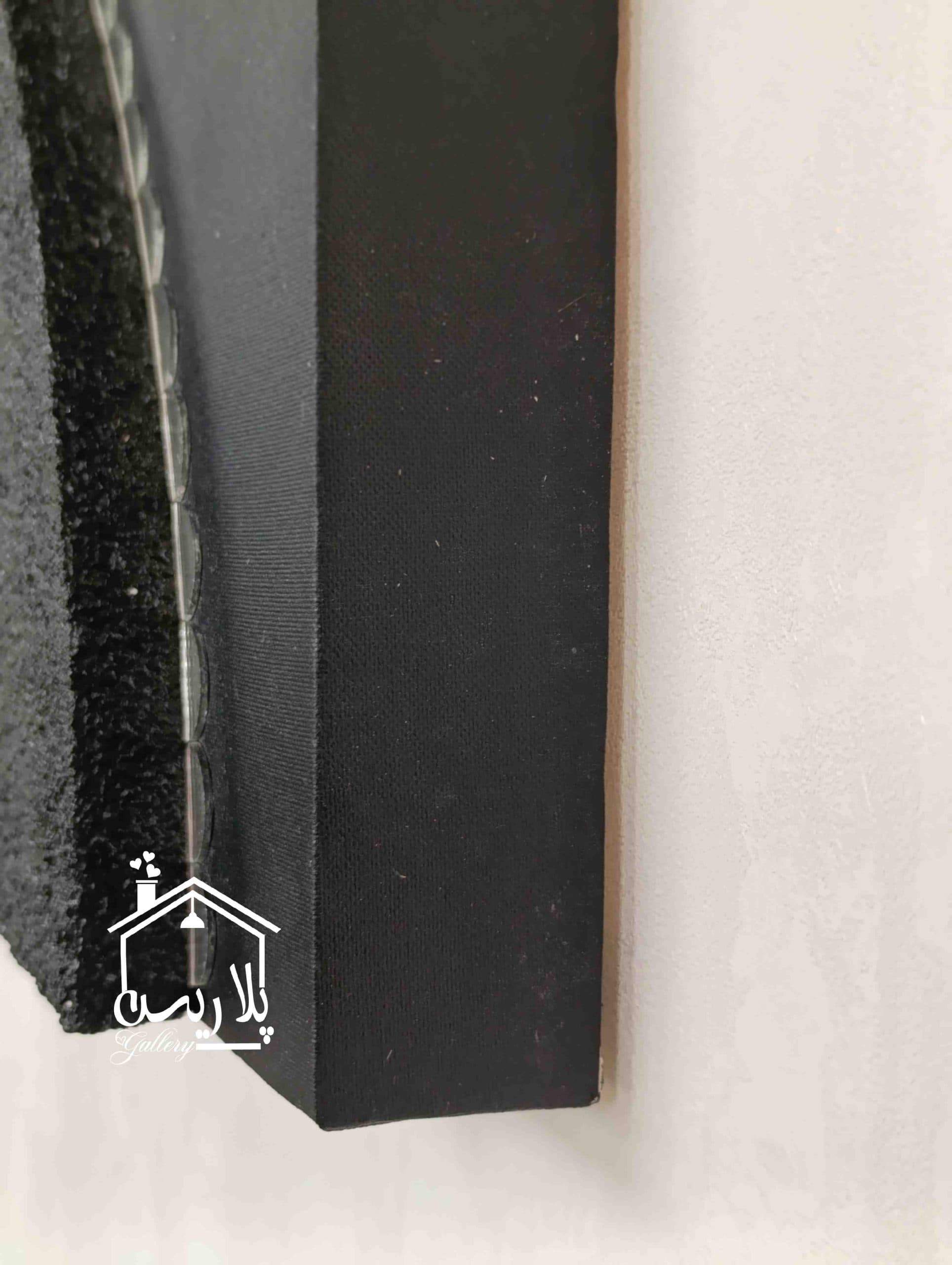 تابلو مینیمال سه بعدی مشکی آینه 120*80 سانت — تصویر ۵