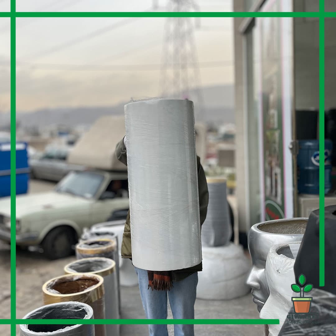 گلدان فایبرگلاس استوانه بزرگ ساده — تصویر ۳