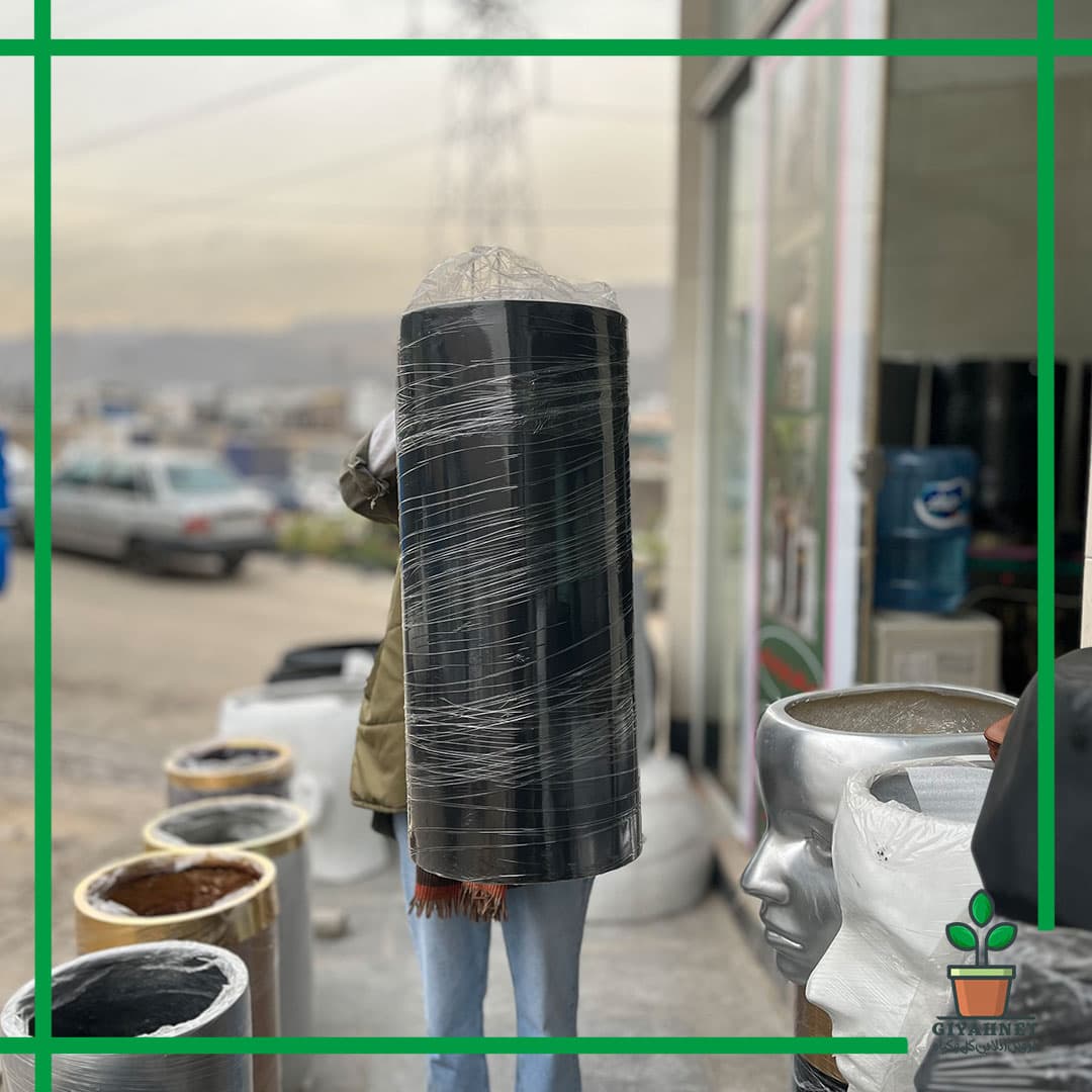 گلدان فایبرگلاس استوانه بزرگ ساده — تصویر ۲