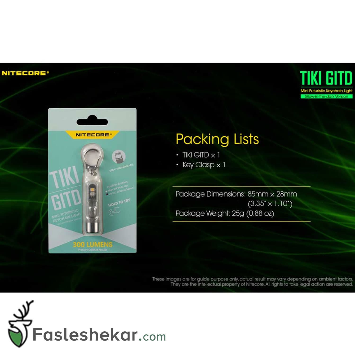 چراغ قوه نایتکر مدل Tiki Gitd — تصویر ۴