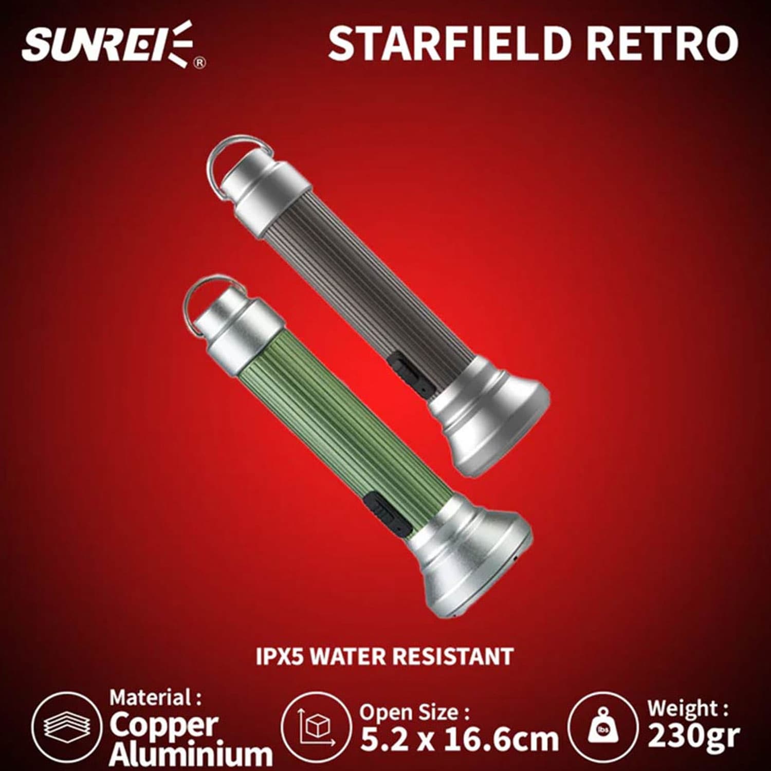 چراغ قوه سانری مدل Starfield Retro — تصویر ۴