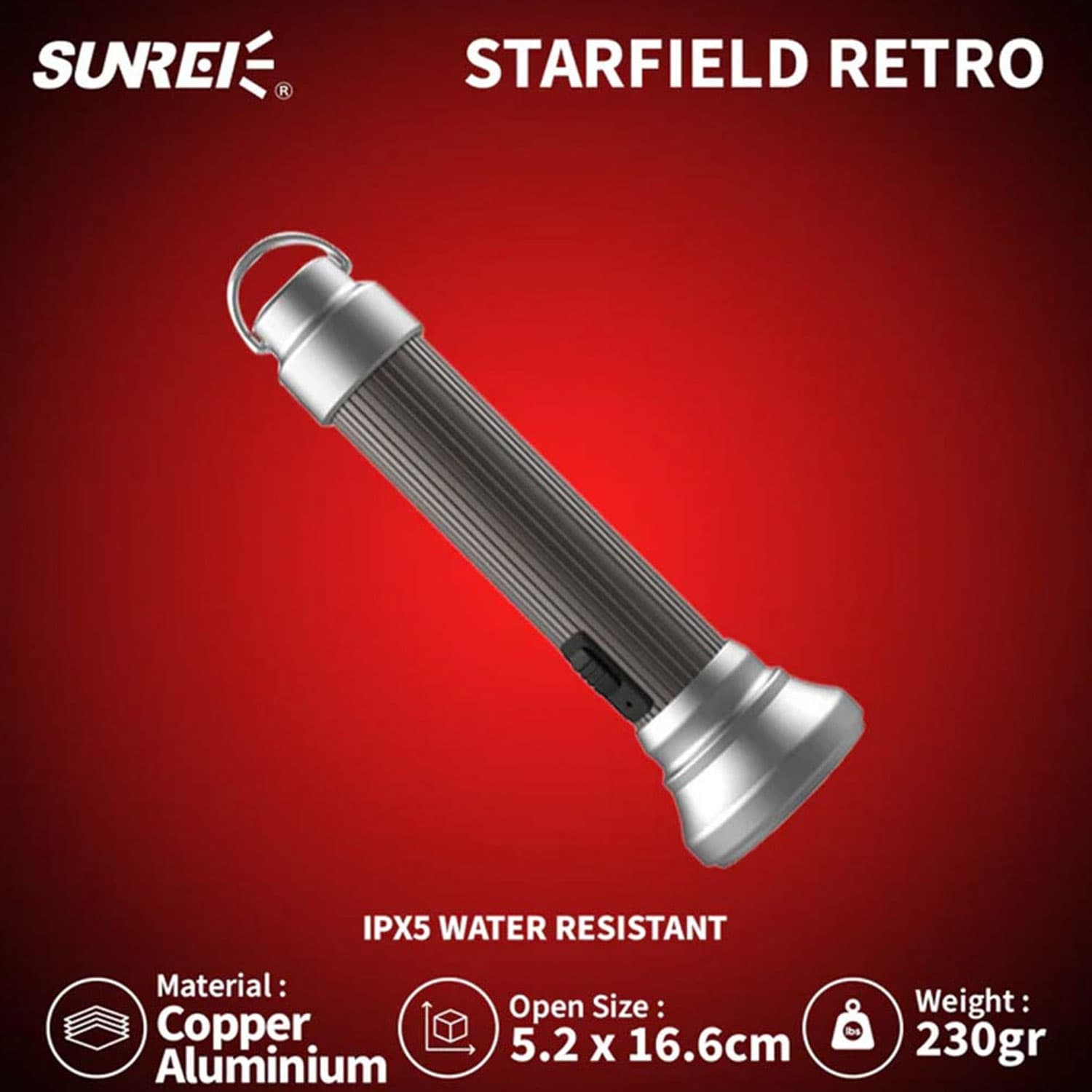 چراغ قوه سانری مدل Starfield Retro — تصویر ۵
