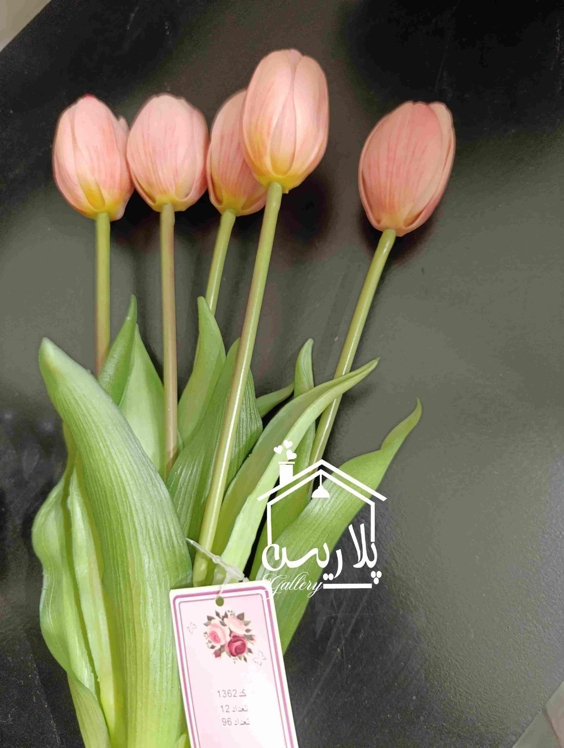 دسته گل لاله لاتکس 5گل 40سانت در 5رنگ — تصویر ۶