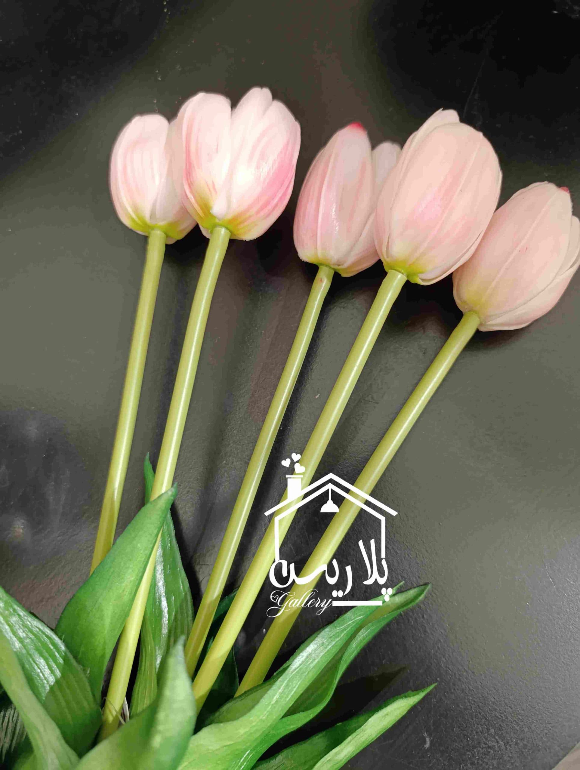 دسته گل لاله لاتکس 5گل 40سانت در 5رنگ — تصویر ۵