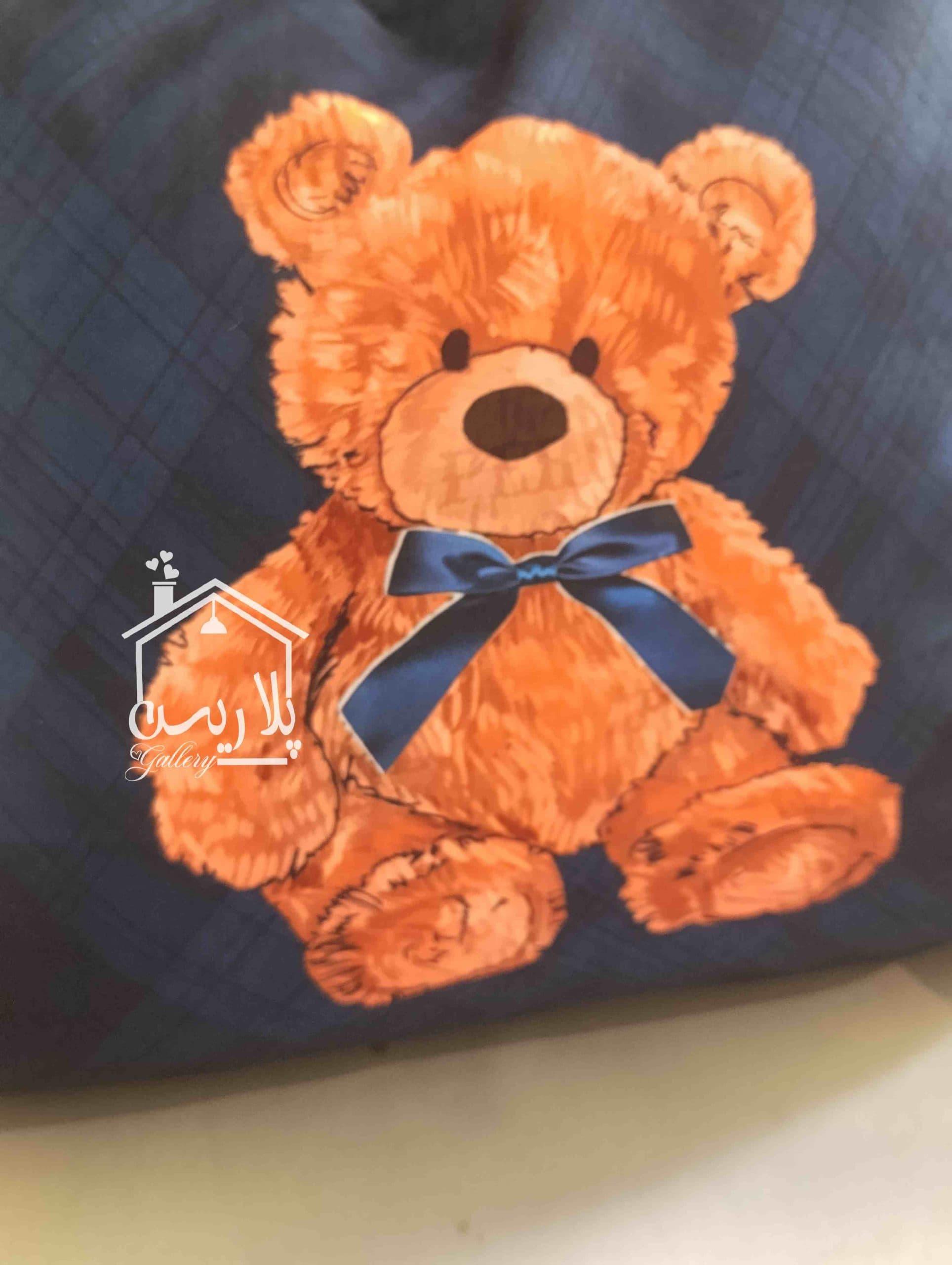 ست کاور کوسن تدی راه راه سورمه ای مغزی — تصویر ۶