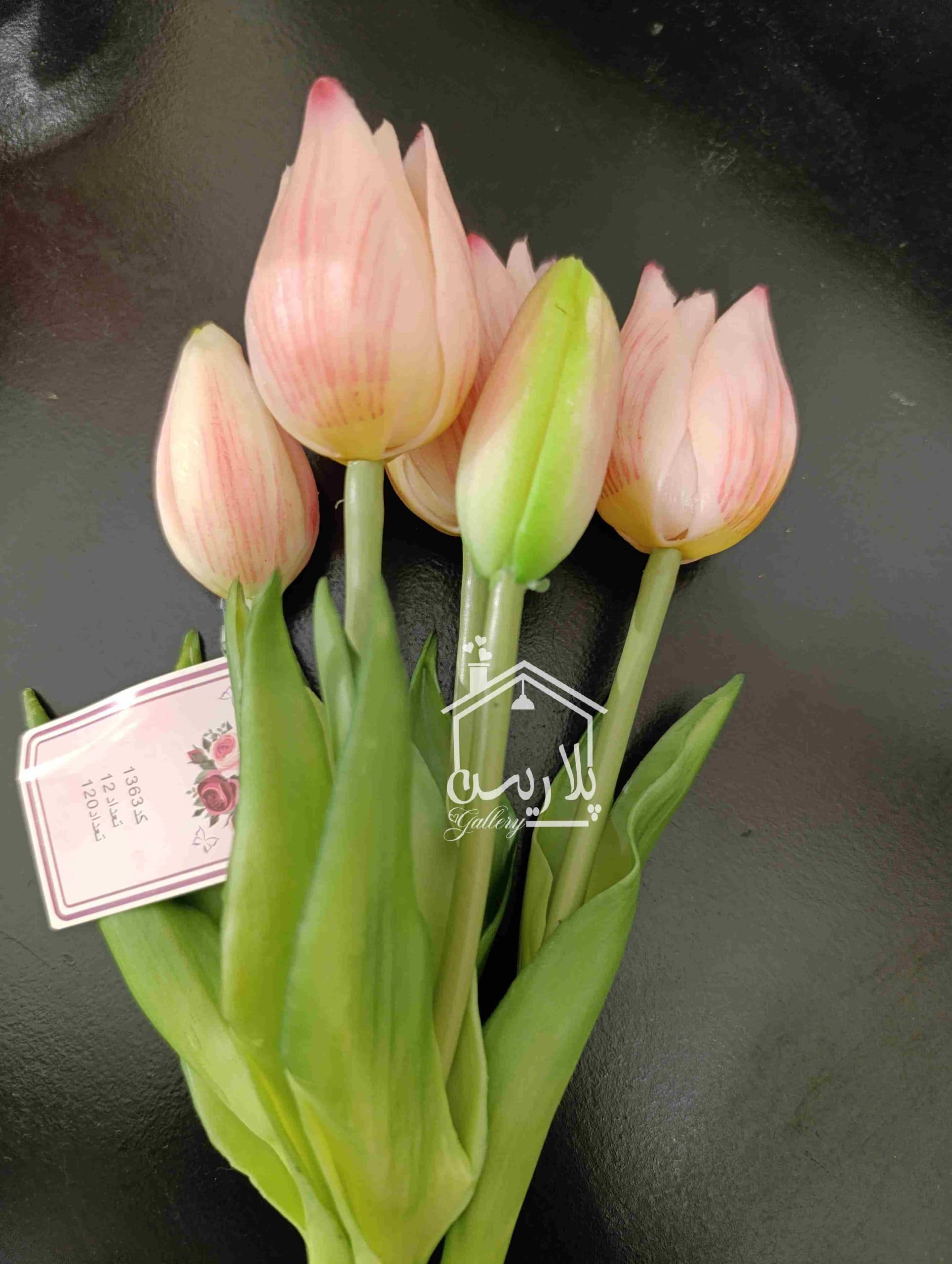 دسته گل لاله لاتکس 5شاخه 25سانت در چهار رنگ — تصویر ۴