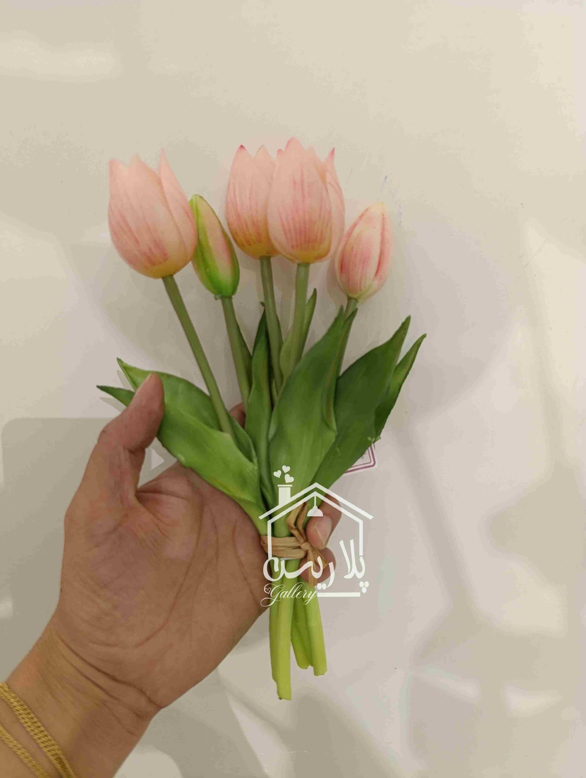 دسته گل لاله لاتکس 5شاخه 25سانت در چهار رنگ — تصویر ۵