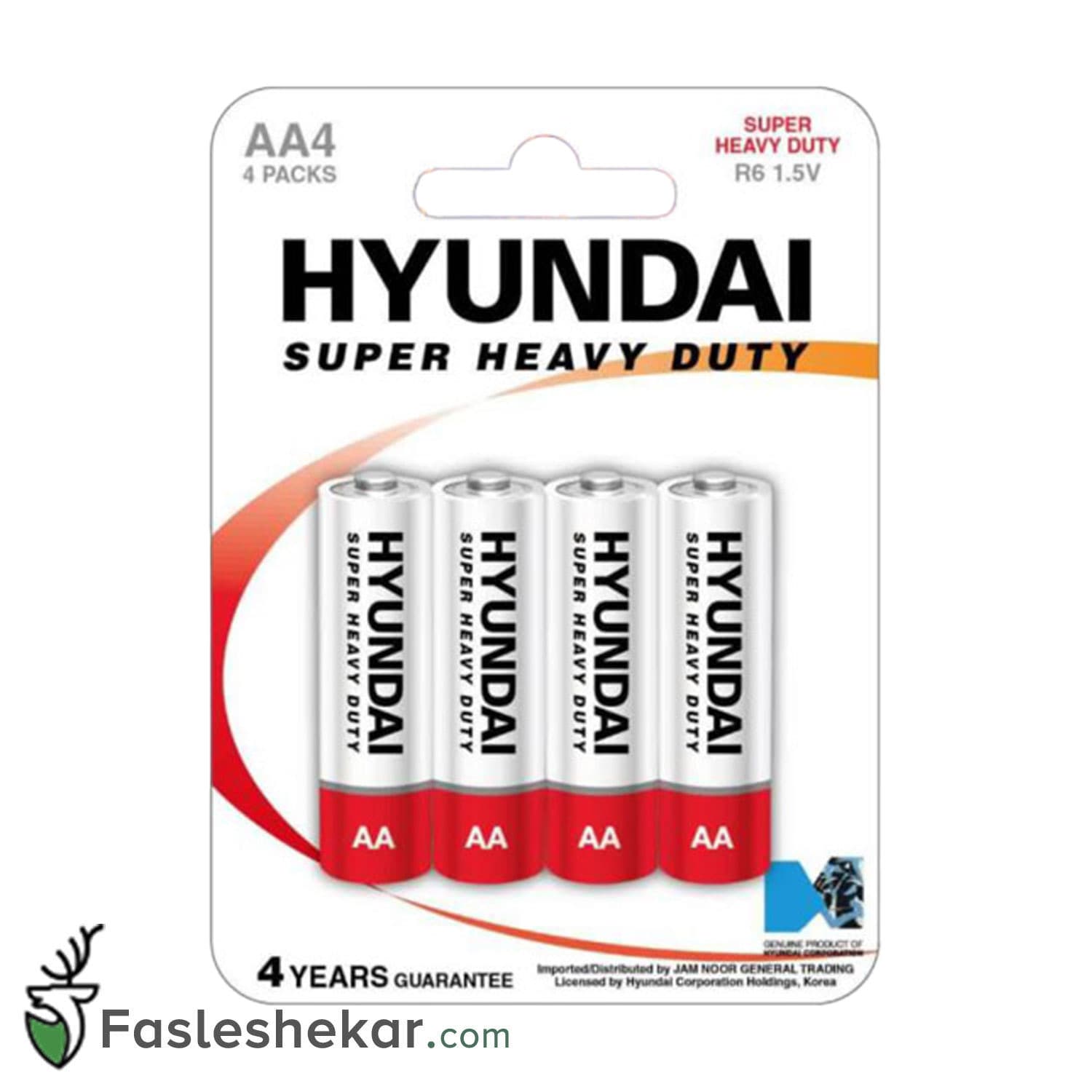 باتری قلمی هیوندای مدل Super Heavy Duty R6 1.5V