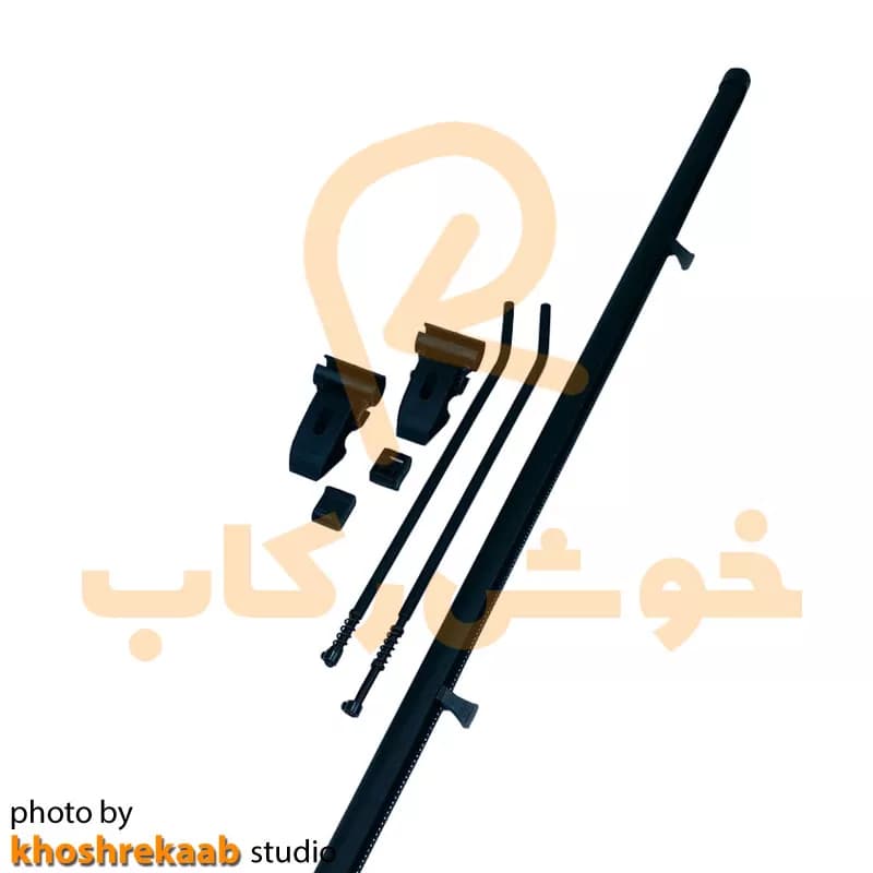 پرده عقب ELX کشویی دو میل توری با پایه فلزی — تصویر ۴