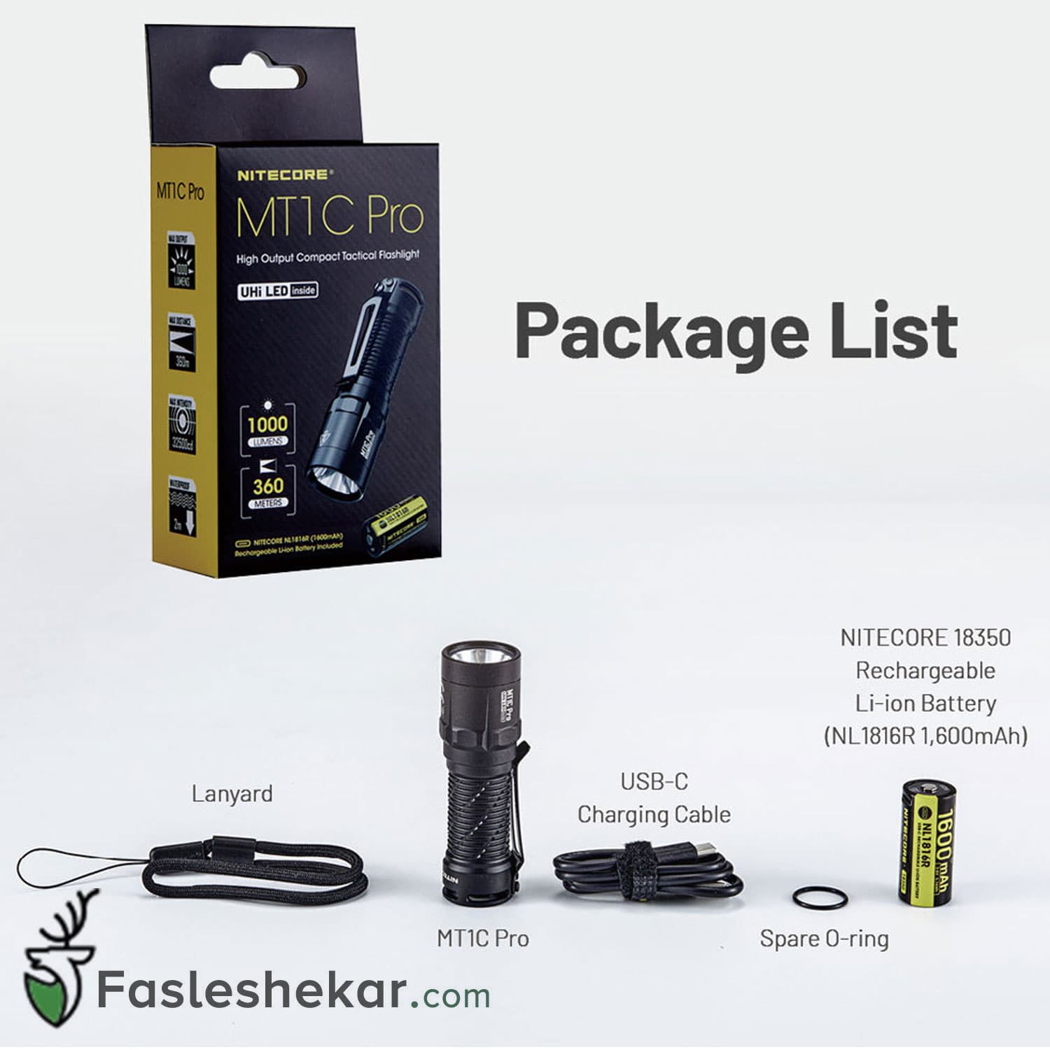 چراغ قوه نایتکر مدل MT1C Pro — تصویر ۳