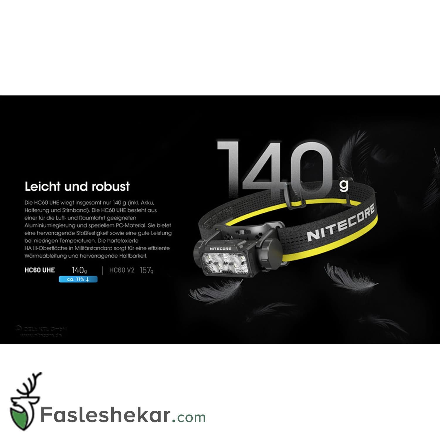 هدلامپ نایتکر مدل HC60 UHE — تصویر ۵