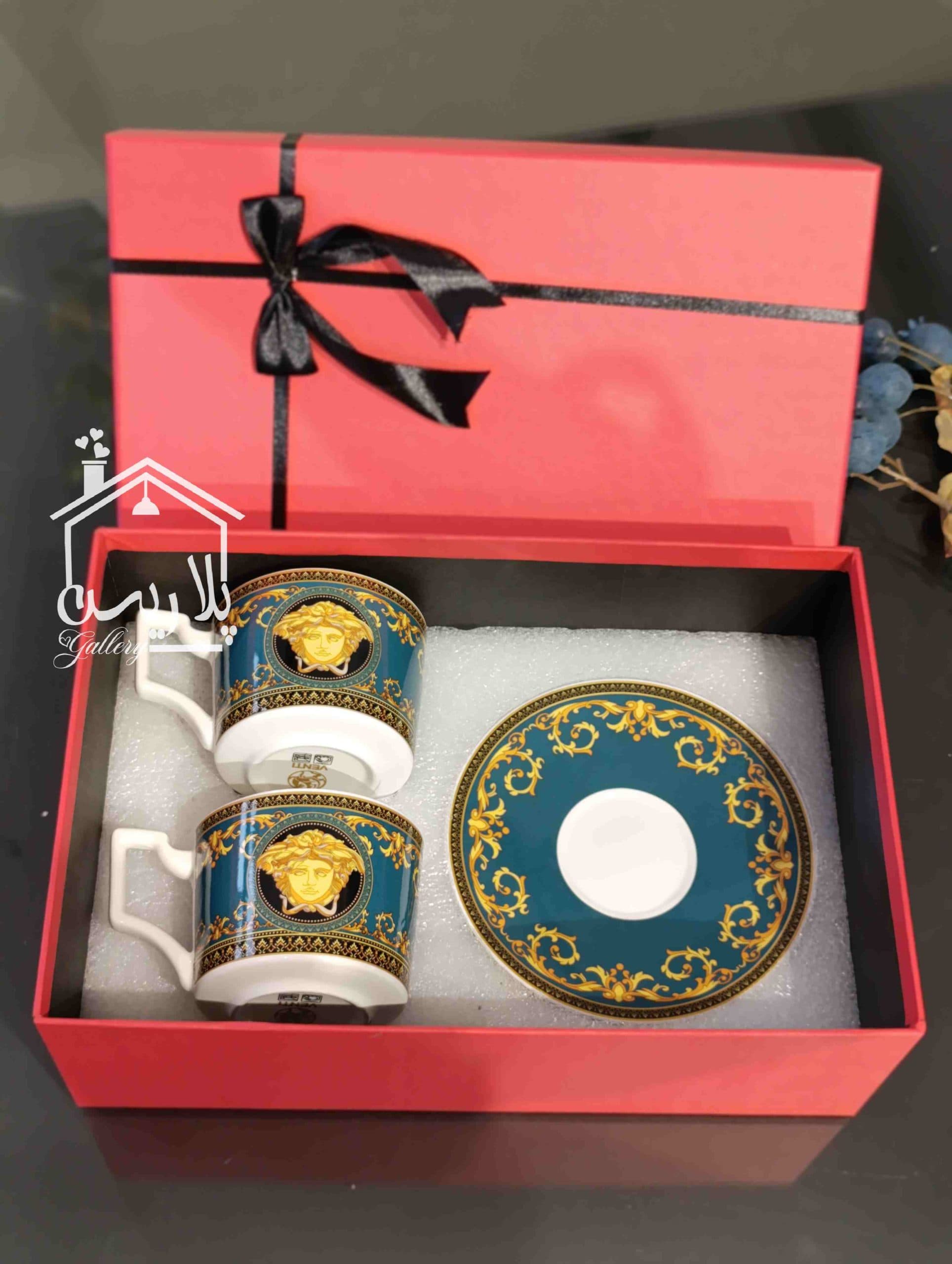 پک کادویی فنجان چای خوری بن چاینا ورساچه سبز 90219