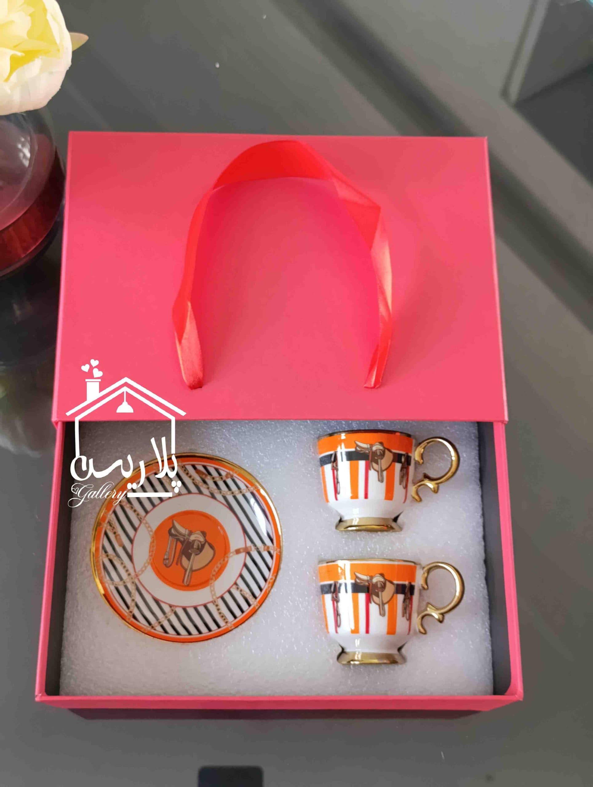 پک کادویی کشویی فنجان قهوه خوری دوتایی هرمس زین 90209 — تصویر ۴