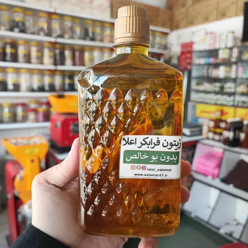 روغن زیتون خالص فرابکر بدون بو نیم لیتری