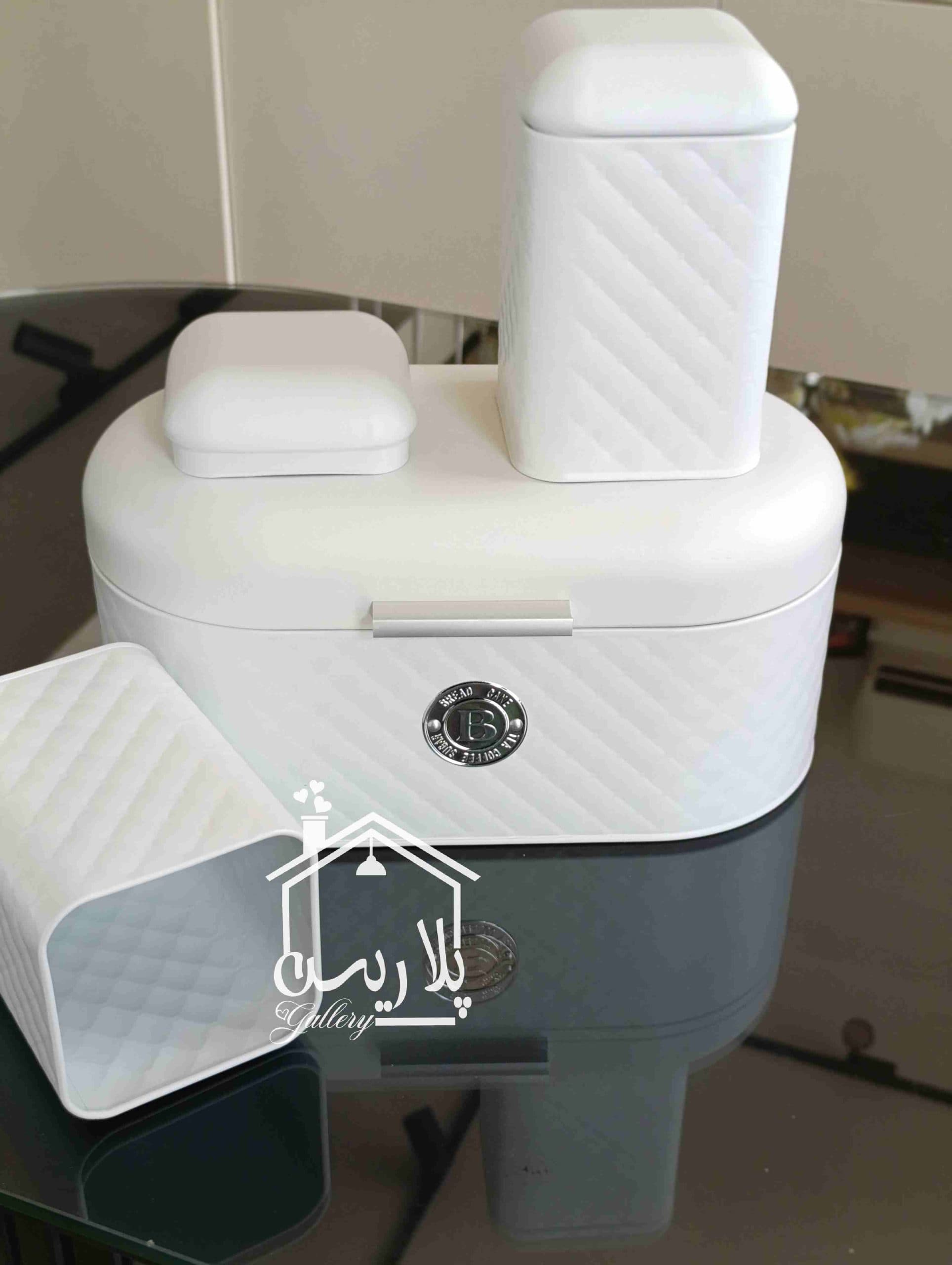 ست جانونی و پاسماوری دوتایی طرح چرمی در دو رنگ مشکی و سفید — تصویر ۴