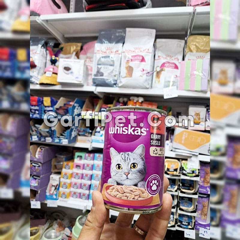 کنسرو غذای گربه «ویسکاس» با طعم گوشت (400 گرم) — تصویر ۳