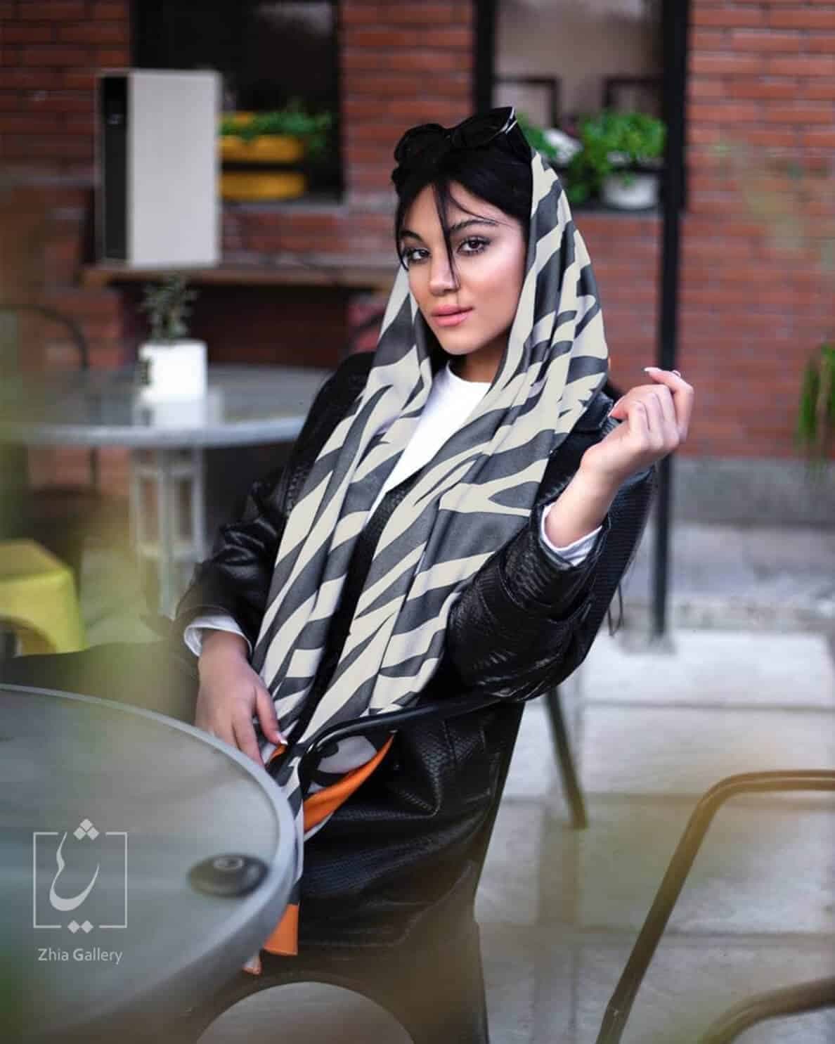 شال موهر طرح گورخری کد 286