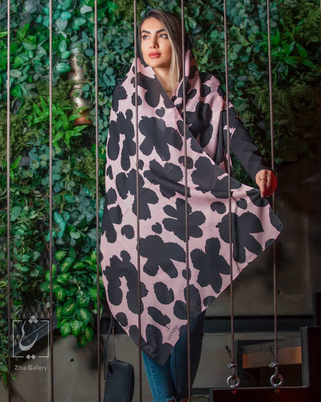 شال نخ طرح برکد 156