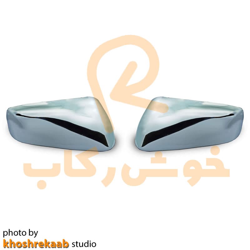 فلاپ (قاب) کروم آینه بغل پژو 405 خرگوشی بسته 2 عددی — تصویر ۲