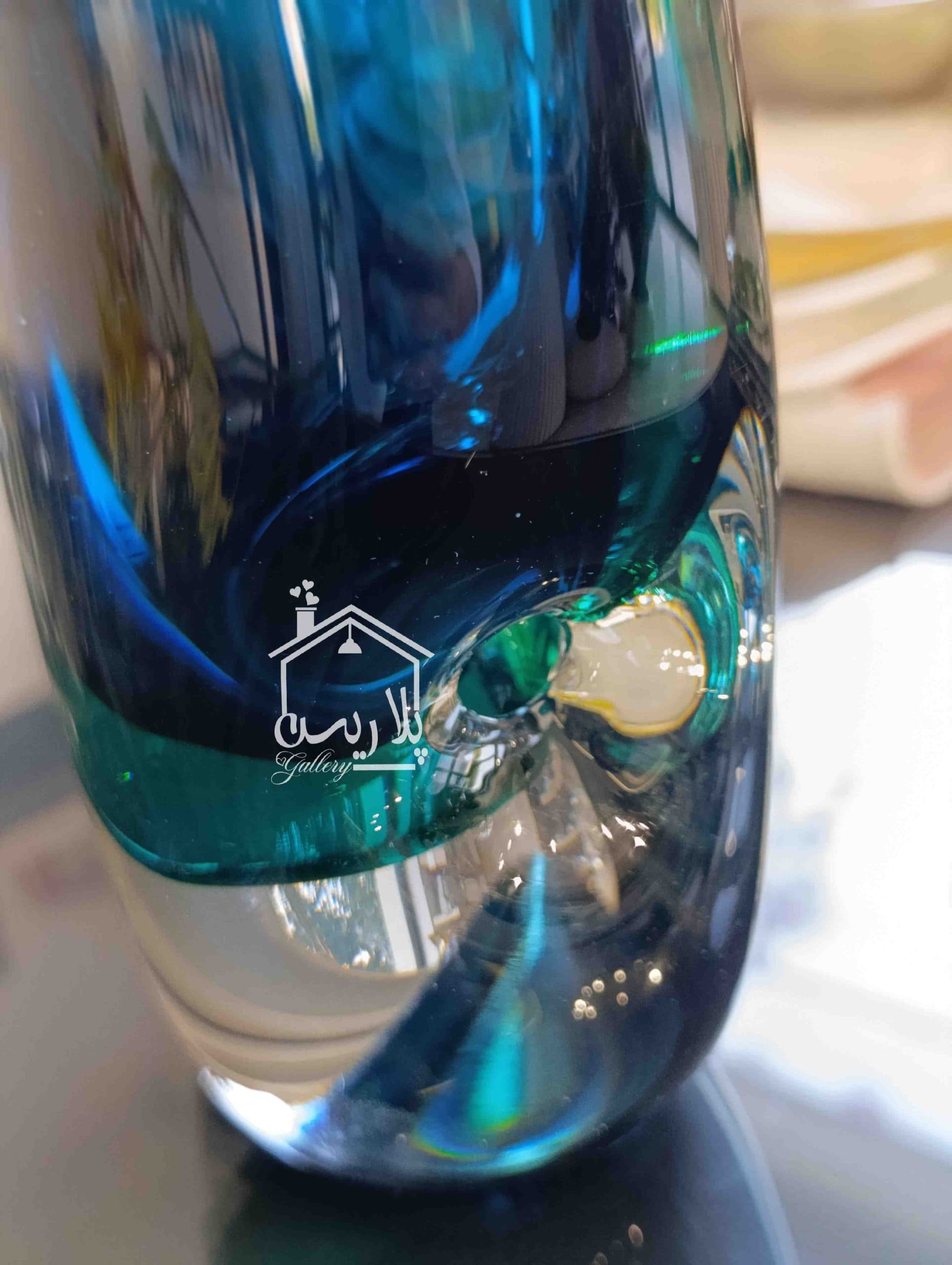 گلدان کریستال اشکی طرح اقیانوس 17355 — تصویر ۳