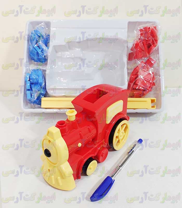 قطار دومینو چین دودزا حرکتی موزیکال باطری خور 80 قطعه دومینو — تصویر ۸