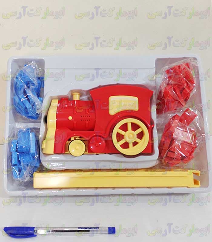 قطار دومینو چین دودزا حرکتی موزیکال باطری خور 80 قطعه دومینو — تصویر ۷