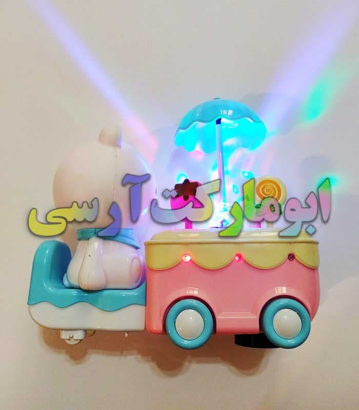 ربات ماشین خرس آبنبات فروش موزیکال و حرکتی باتری خور — تصویر ۲