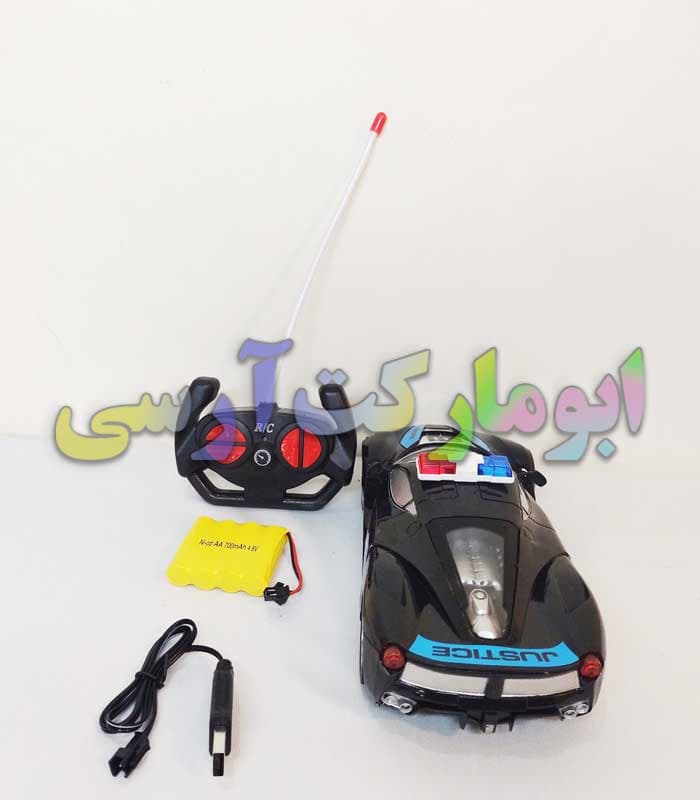 ماشین فراری پلیس 25سانتی کنترلی شارژی سرعتی برند X-KNIGHT با باتری 4.8 ولتی — تصویر ۷