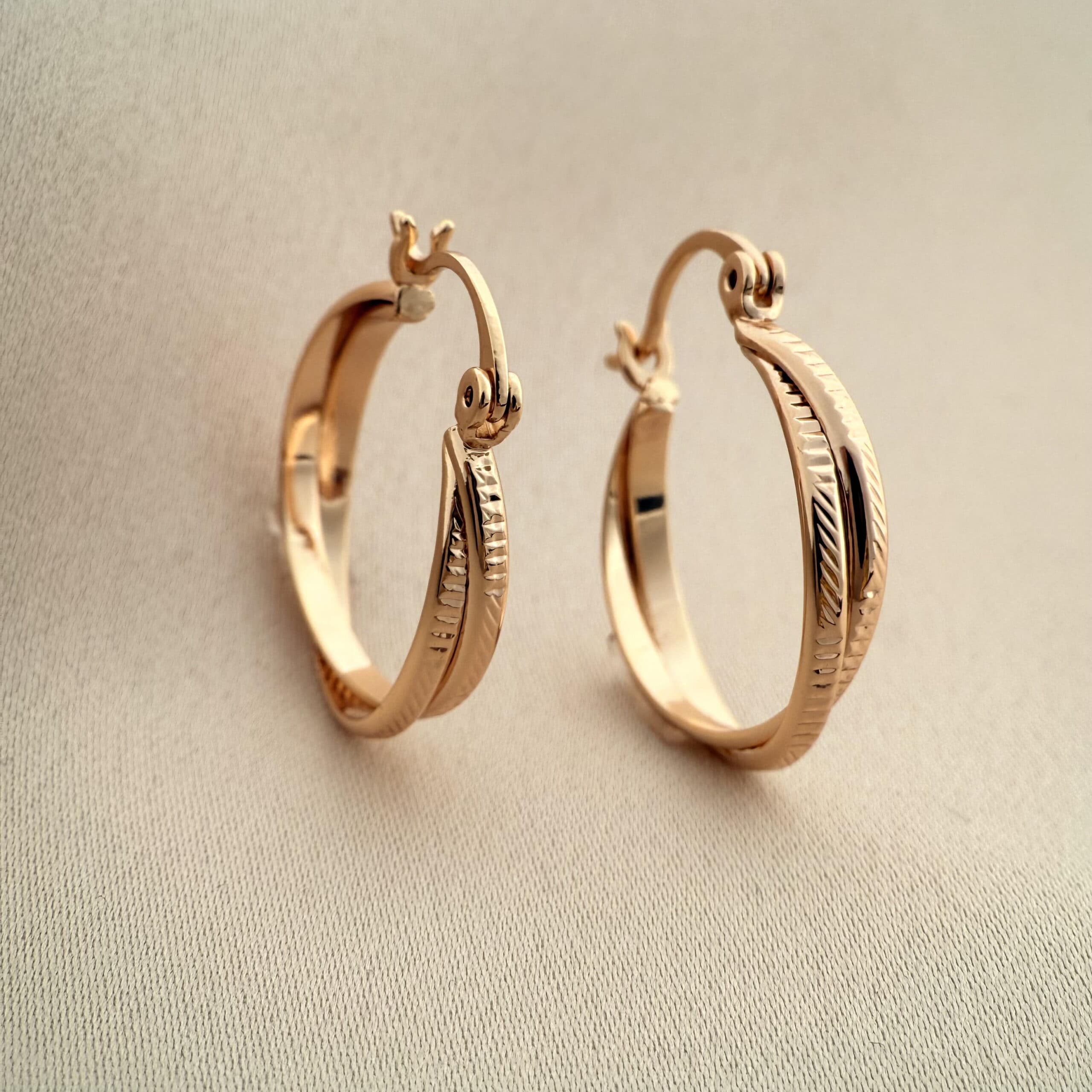 گوشواره دو لاین تراش ژوپینگ مدل X000965188 — تصویر ۳