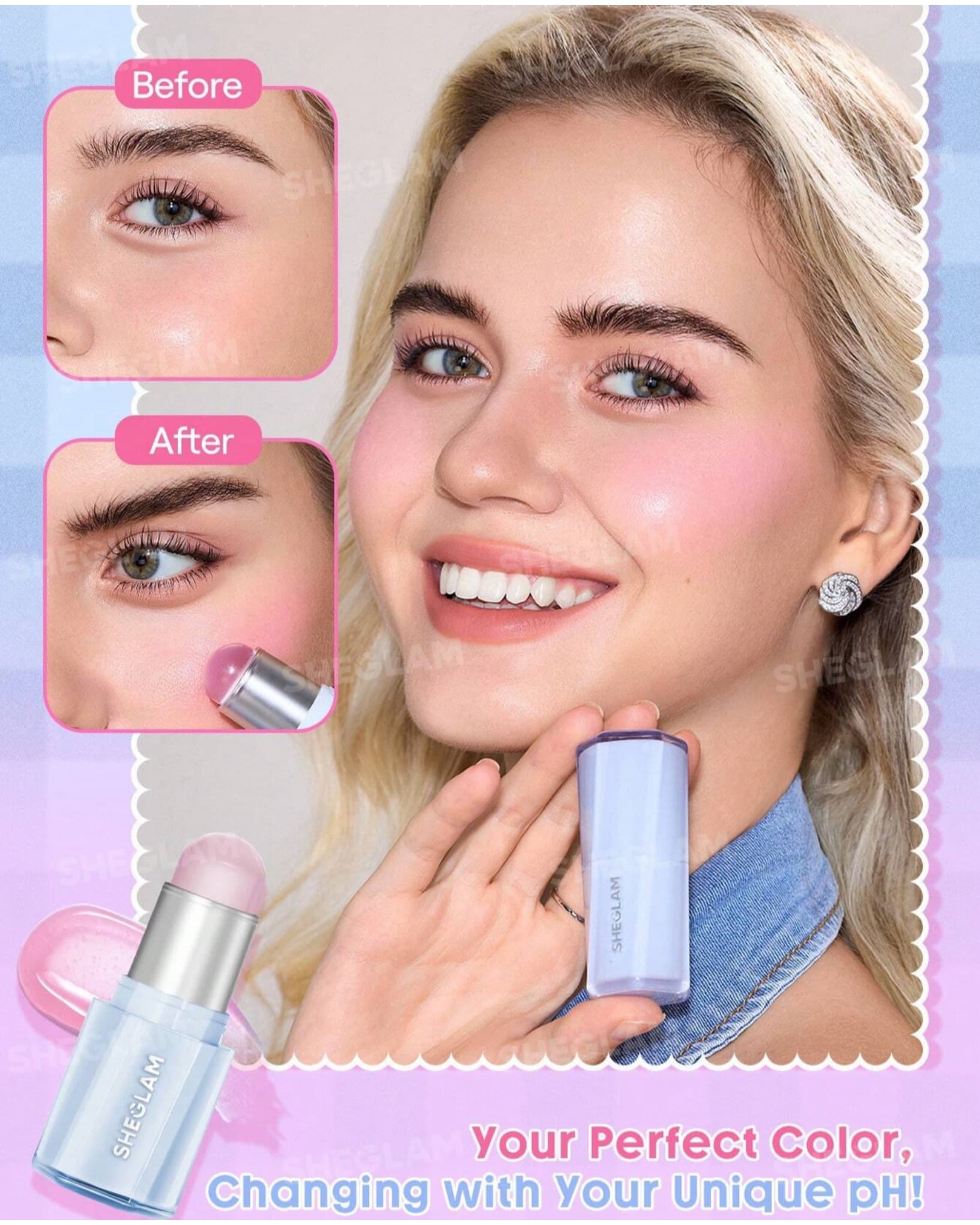 رژگونه استیک حرارتی شیگلمsheglam — تصویر ۳