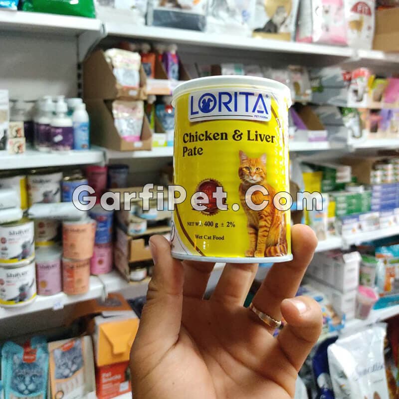 کنسرو غذای گربه «لوریتا» پته مدل مرغ و جگر (400 گرم) — تصویر ۲