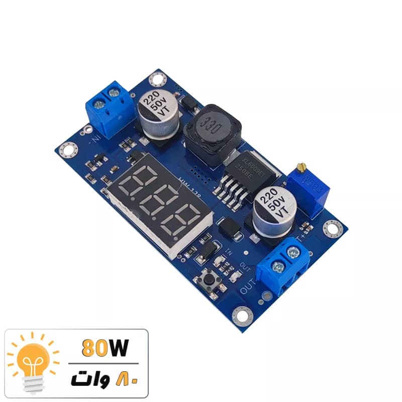 ماژول رگولاتور DC به DC افزاینده XL6009-LM2577 با نمایشگر ولتاژ 3 آمپر