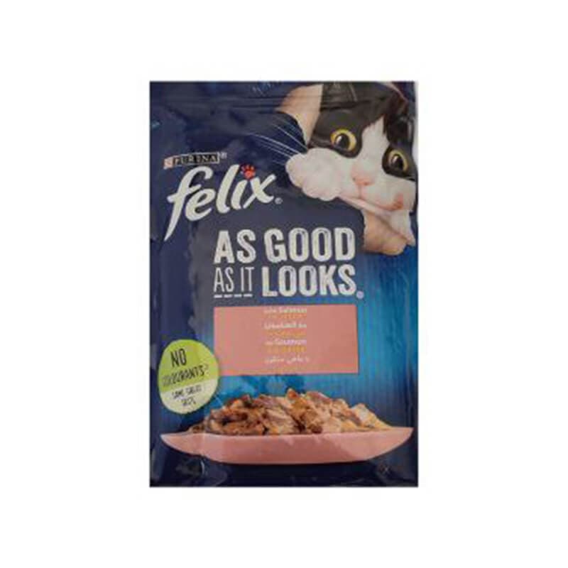غذای پوچ گربه «فلیکس Felix» مدل ماهی قزل آلا در ژله (85 گرم)